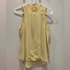 Maeve Anthropologie - Light Yellow Sleeveless Blouse